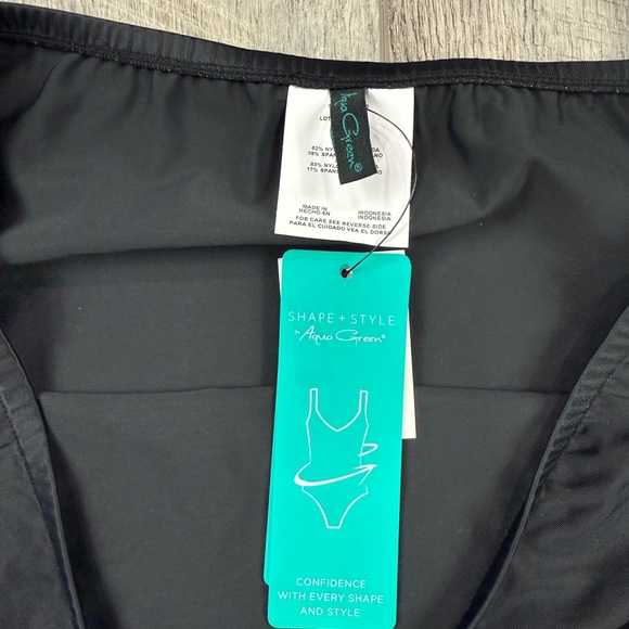 Aqua Green Black Bikini Bottoms - Picture 8 of 12